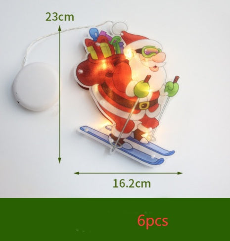LED Suction Cup Window Hanging Lights Christmas Decoration by 253444