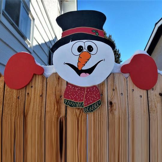 Christmas Themed Fence Garden Top Decoration by 253444