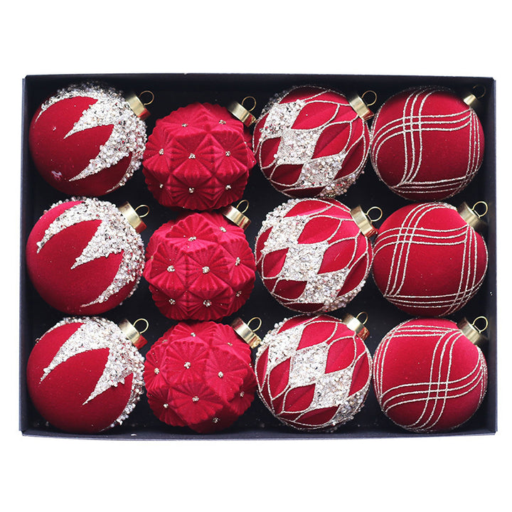 Christmas Ball Decorations Flocking Package Pendant by 253444