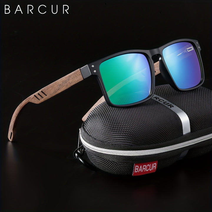 Barcur Óculos De Sol De Madeira Polarizados UV400 Unissexo