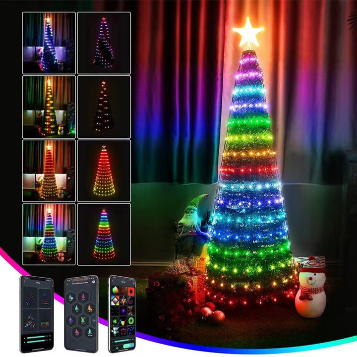 Christmas Light String Remote Control Point Control Line Light String Intelligent Lamp String Ambient Decor Lights by 253444