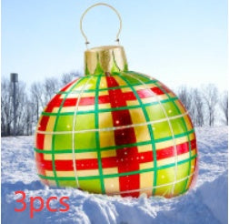 Christmas Ornament Ball Outdoor Pvc 60CM Inflatable Decorated Ball PVC Giant Big Large Balls Xmas Tree Decorations Toy Ball by 253444