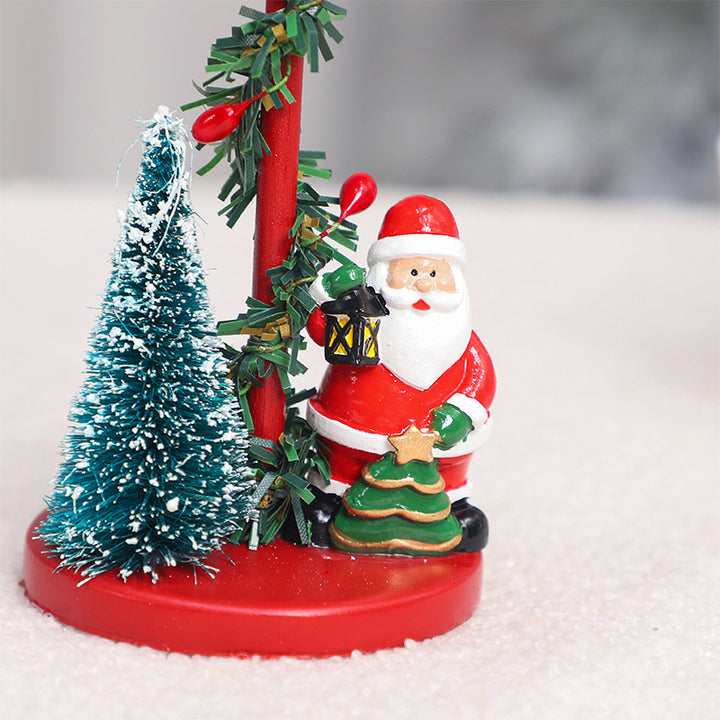 Christmas Decorations Desktop Resin Christmas Tree Elderly Candlestick by 253444