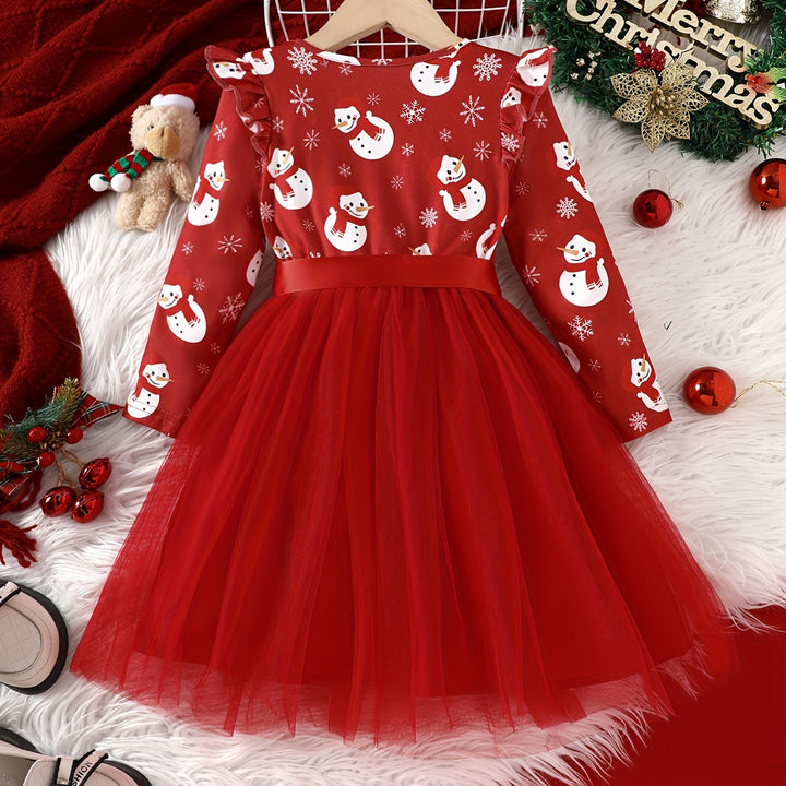 Vestido Princesa De Inverno Para Meninas Conforto Natal