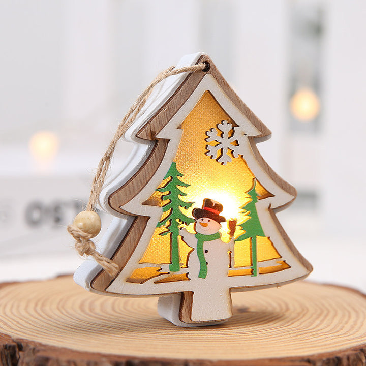 Christmas Decorations Wooden House Pendant by 253444