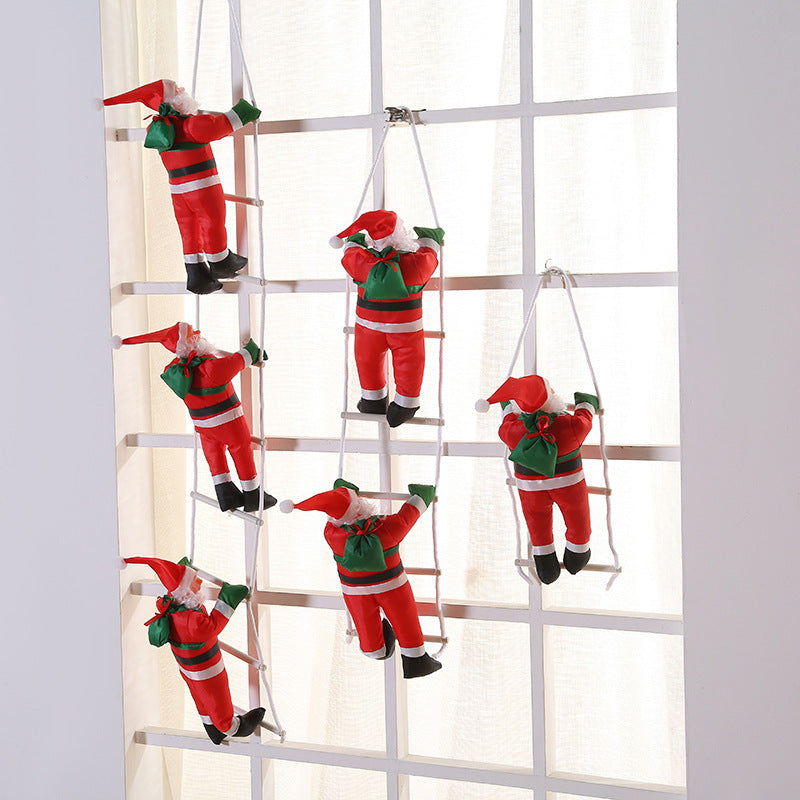 Christmas Ornaments Santa Claus Ladder by 253444