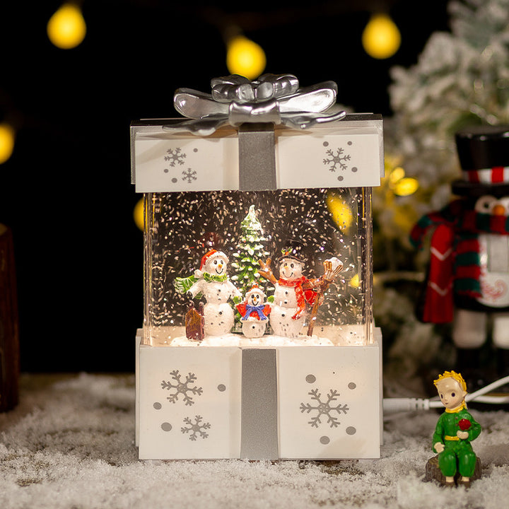 Christmas Decoration Gift Box Crystal Ball Small Night Lamp Ornaments by 253444