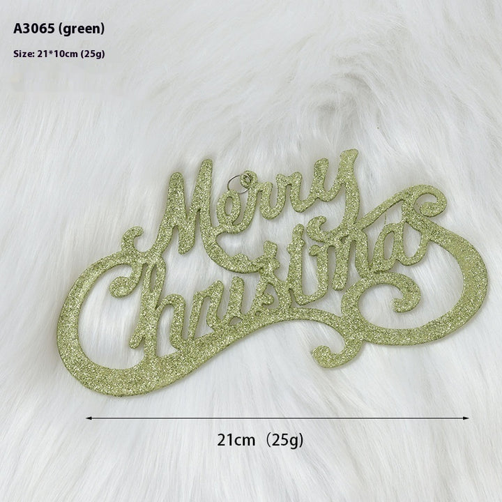 Bolas de Natal Verde Escuro Flocadas Pendentes Decorativas