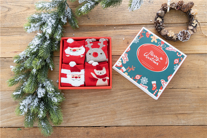 New Year And Christmas Present In Tube Animal Socks by 253444