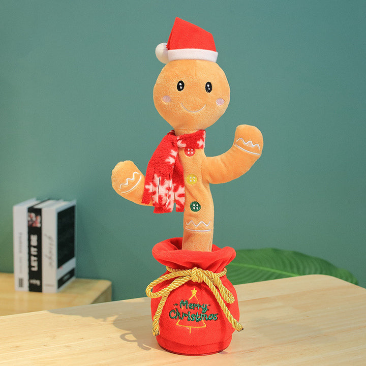 Dancing Christmas Toys Funny Tree Repeat Talking Electronic Plush Toys Can Sing Record Lighten Early Education Funny Gift Christmas by 253444