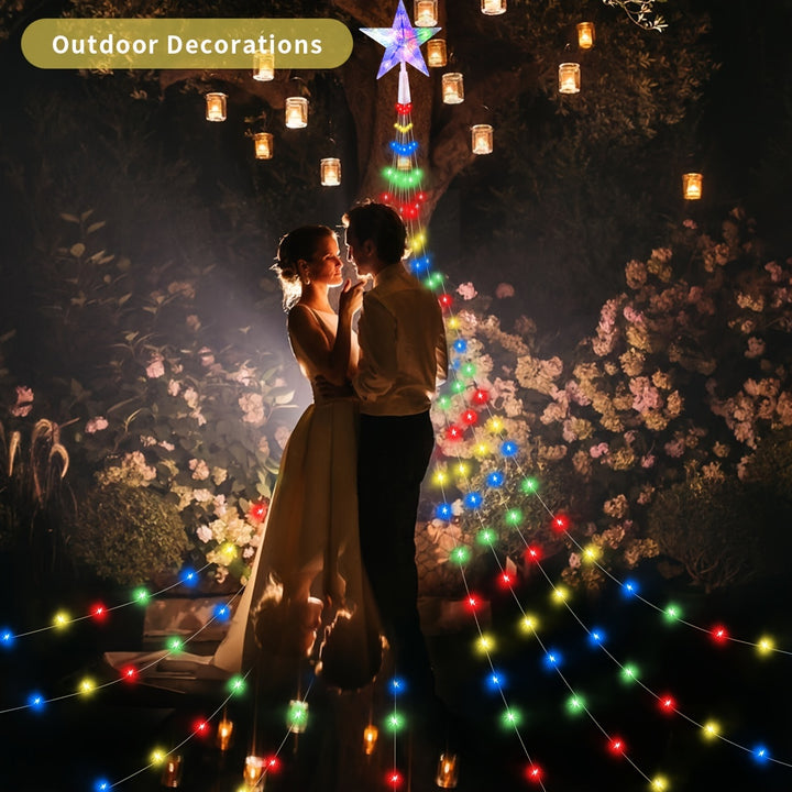 Luzes LED De Fio 200 LEDs 2m 8 Modos Com Controle Natal by Casa Perfeita