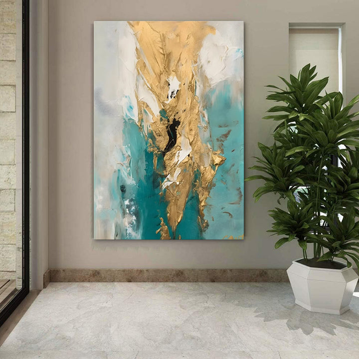 Handmade Oil Painting Canvas Wall Art Decoration Modern Abstract Gold Artwork Room Aesthetic For Home Decor Rolled Frameless Unstretched Painting by 253444