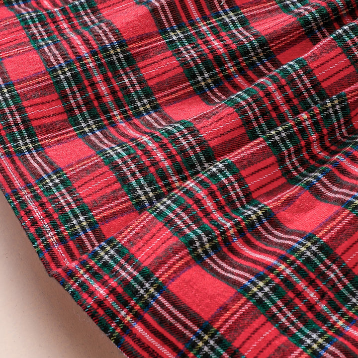 Conjunto Natal Meninas 2 Peças Cardigã E Vestido Xadrez