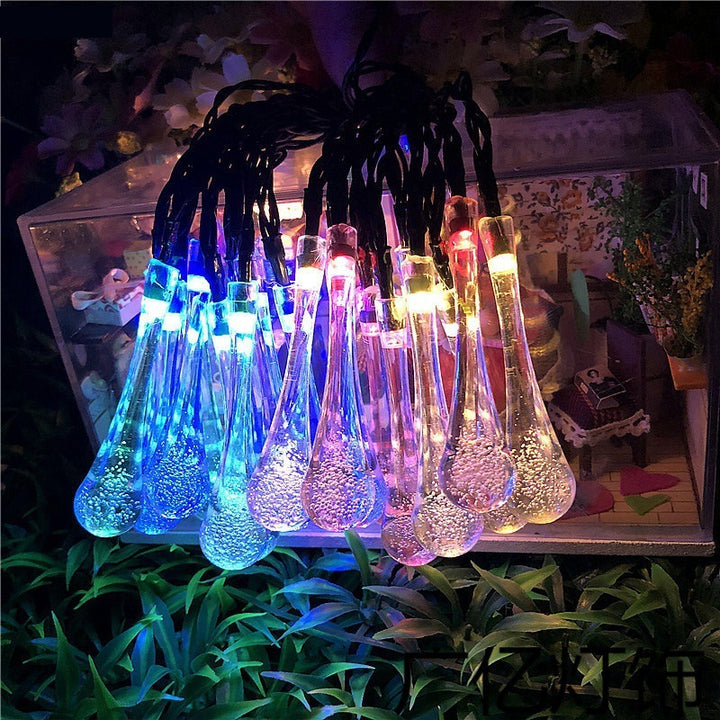 Water Drop Bubble Ball Lighting Chain Holiday Lights Decoration Christmas LED Solar Outdoor by 253444
