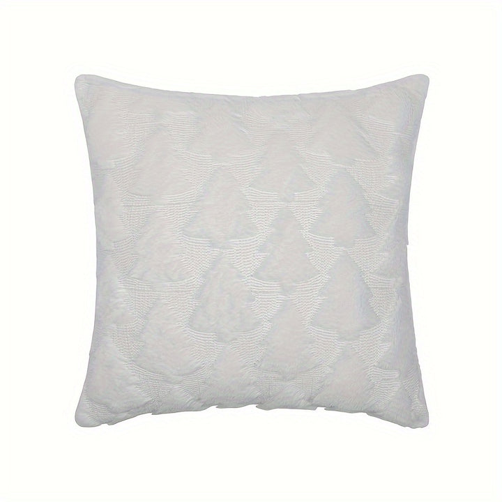 Capa Almofada Natal Bordada Floco Neve Para Sala Zíper