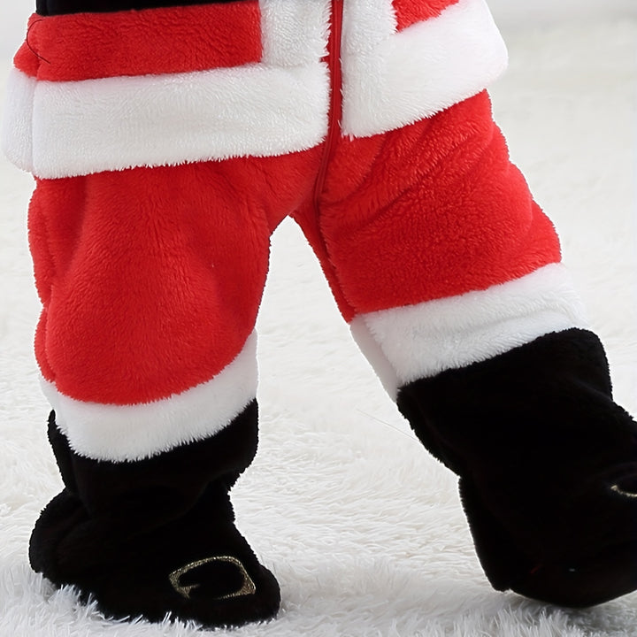 Conjunto Bodysuit Natal Papai Noel para Bebê com Gorro Fofo
