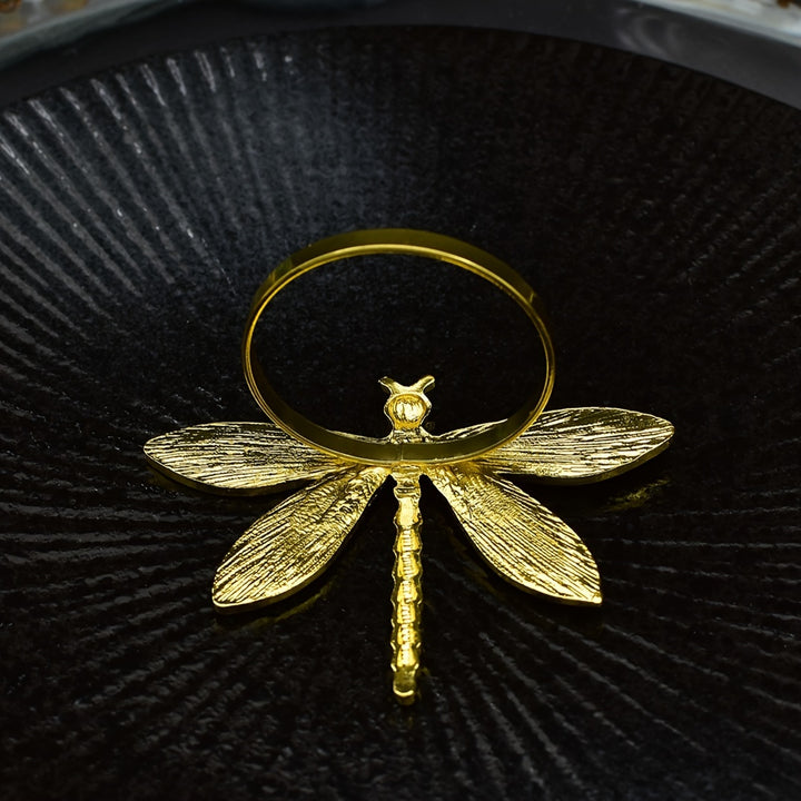 Anéis De Guardanapo Metal Libélula Para Jantar Decoração by Casa Perfeita