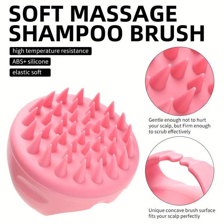 Escova Massageadora para Couro Cabeludo Silicone Banho by Casa Perfeita