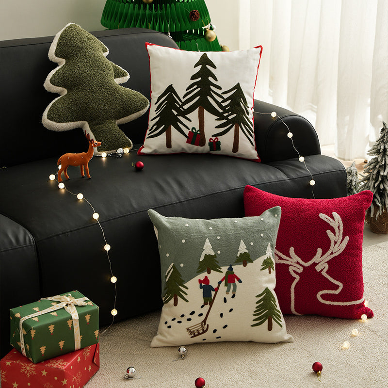 Christmas Festival Pillow Cover Home Snowflake by 253444
