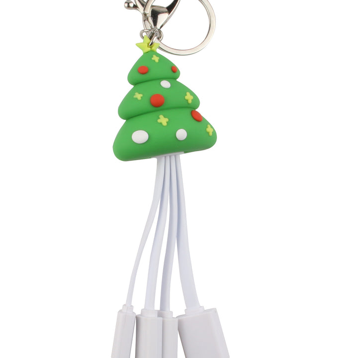 Creative Cartoon Multi Function Portable Christmas Data Cable by 253444