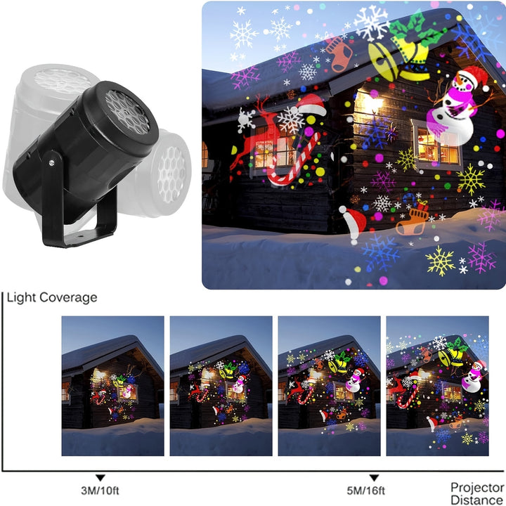 Christmas Projection Light Indoor USB, LED Light Projector Christmas Decoration, Christmas Holiday Projector by Casa Perfeita