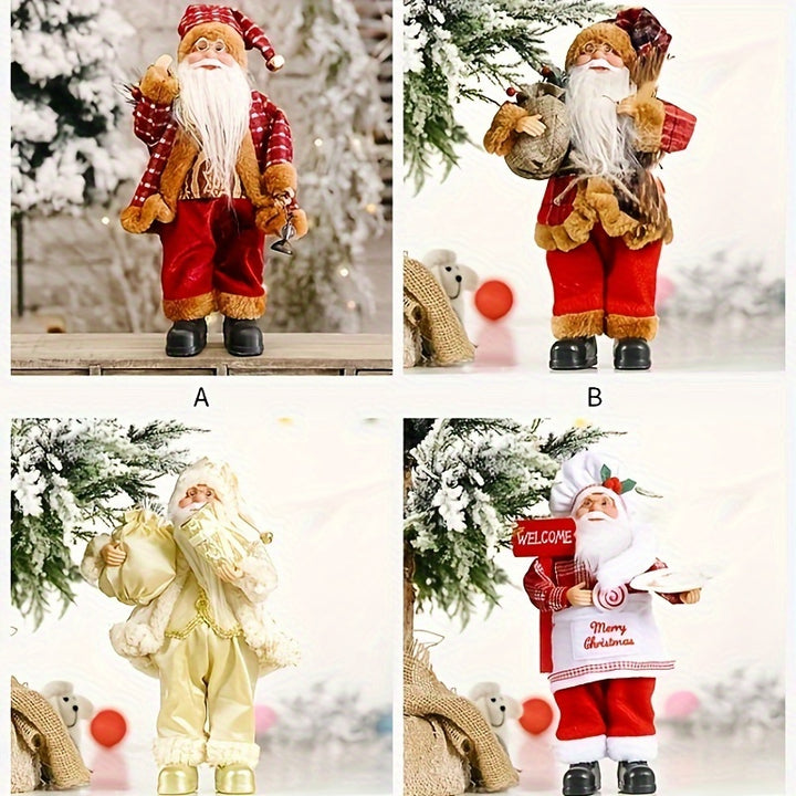 Figura Papai Noel Sentado Decoracao Natal Para Casa Saco by Casa Perfeita