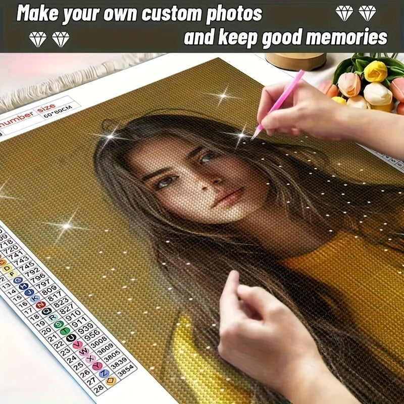 Kit Pintura Diamantes 5D com Foto Brilho Para Presentes