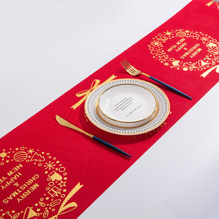 Christmas Elk Snowman Table Runner Merry Christmas Decorations by 253444