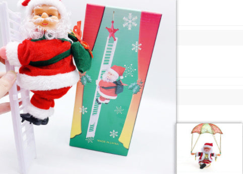 Electric Santa Claus Climbing Ladder Plastic by 253444
