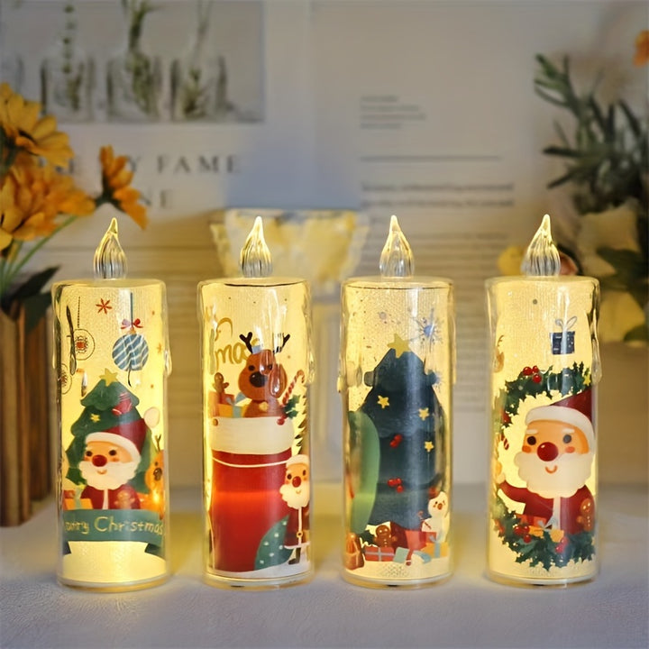 Velas LED De Natal 1/2/4 Peças Com Bateria Decorativas Casa by Casa Perfeita