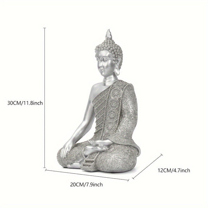 Estátua de Buda Meditante Zen Decorativa para Casa Tableto by Casa Perfeita