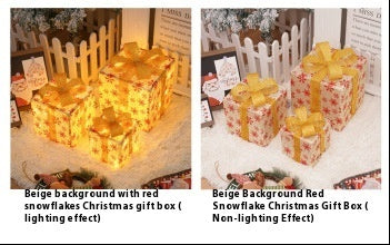 Led Christmas Gift Box Three-piece Set Lighting Chain Scene Layout Decorative Lights by 253444