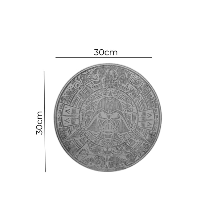 Mandala Star Wars Calendário Asteca MDF 3mm Corte a Laser Decorativa