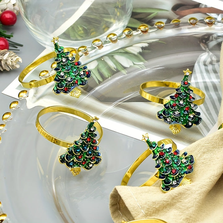 Aros De Guardanapo Natal Metálicos Strass Brilho Para Mesa by Casa Perfeita