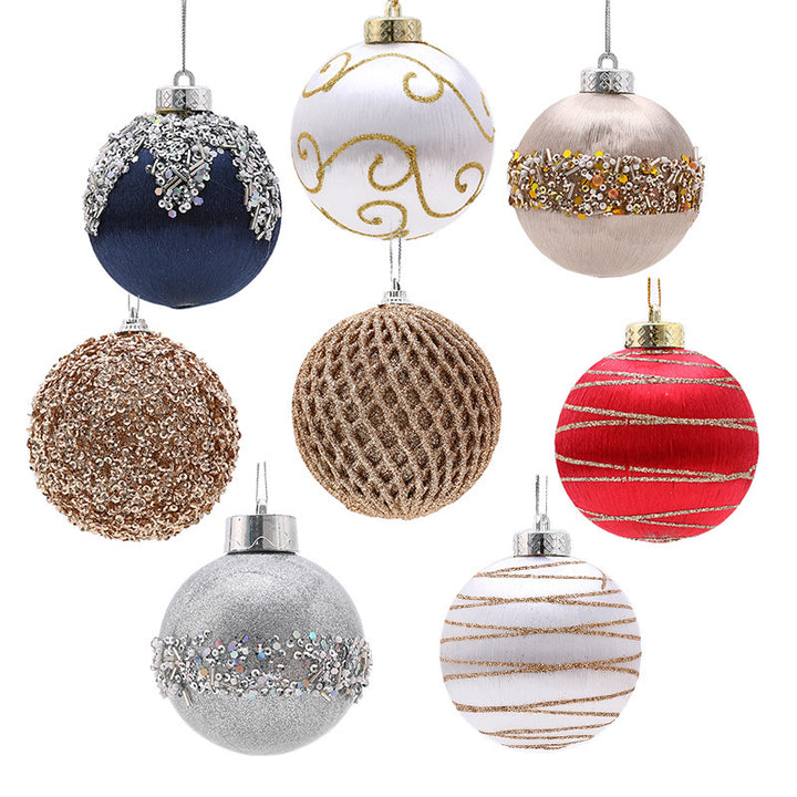 Christmas Decorations Foam Painted Silk Ball Christmas Tree Pendant by 253444