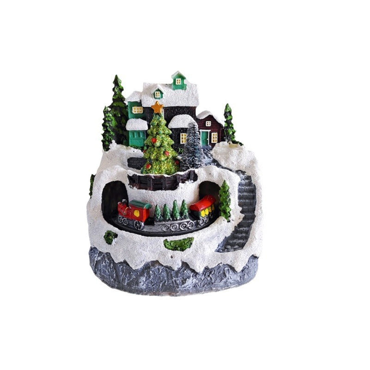 Christmas With Concert Rotating Train Resin Decorations Decorations by 253444