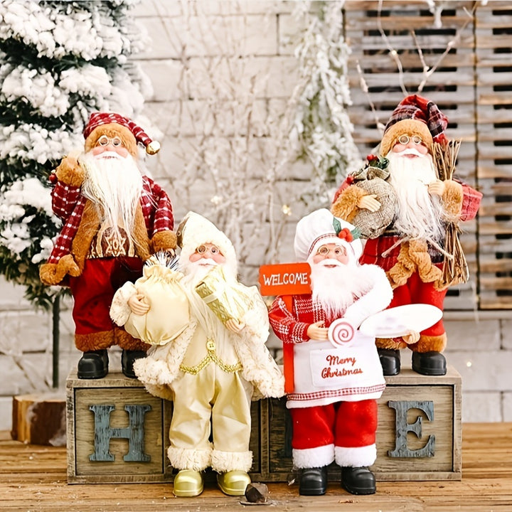 Figura Papai Noel Sentado Decoracao Natal Para Casa Saco by Casa Perfeita