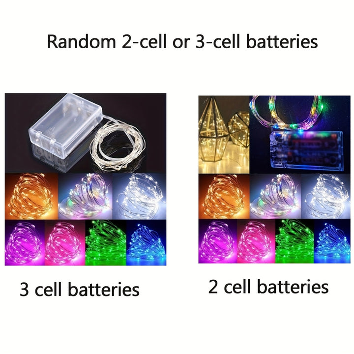 Luzes de Fio de Cobre com LEDs Bateria Sem Tomada Festas by Casa Perfeita