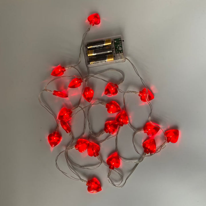 LED Christmas Holiday Decoration Fairy Light Heart-shaped Lighting Chain by 253444