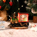 New Christmas Decoration Santa Claus Water Injection Brush Gold Train Decoration Small Night Lamp Christmas Gift by 253444