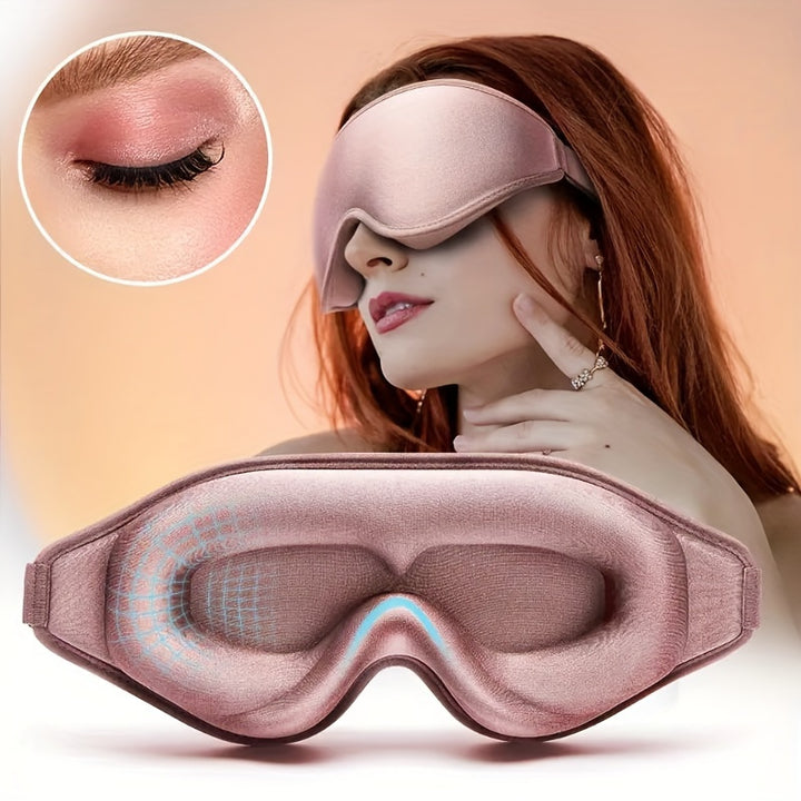 Máscara Sono 3D Suave Bloqueio Luz Hipoalergênica Unissex
