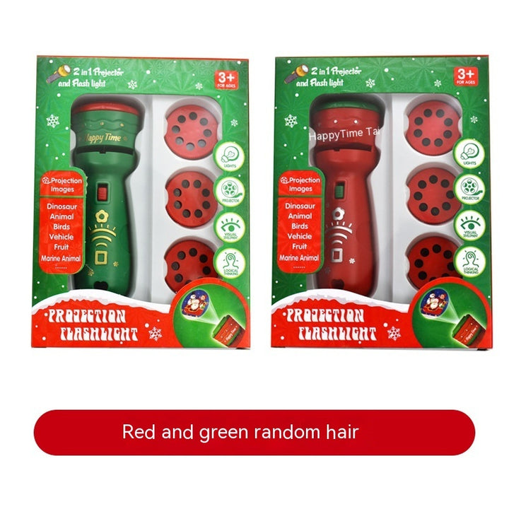 New Year Gift Christmas Gift Multifunctional Projector Luminous Toy Gift Children Baby Puzzle Star Light Flashlight by 253444