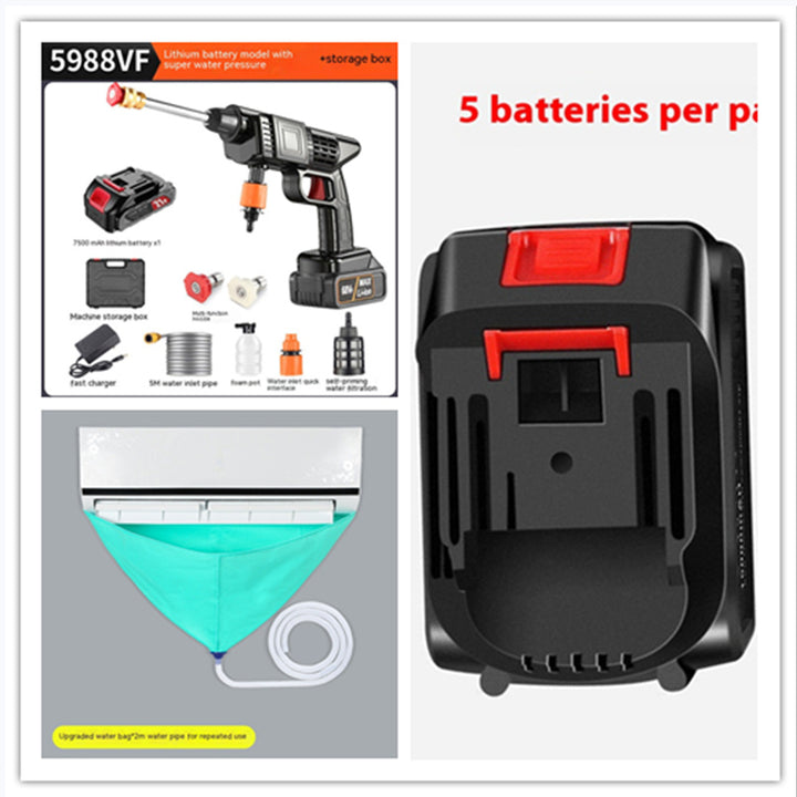 Lavadora de Alta Pressão Portátil a Bateria - Sem Fio, Bivolt e Super Potente
