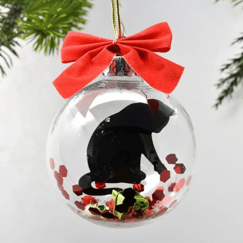 Christmas Tree Decoration Transparent Ball Hanging Decoration Scene Layout Hanging Decoration by 253444