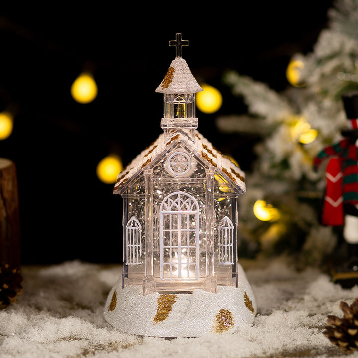 Christmas Decorations Crystal Church House Music Box Ornaments by 253444