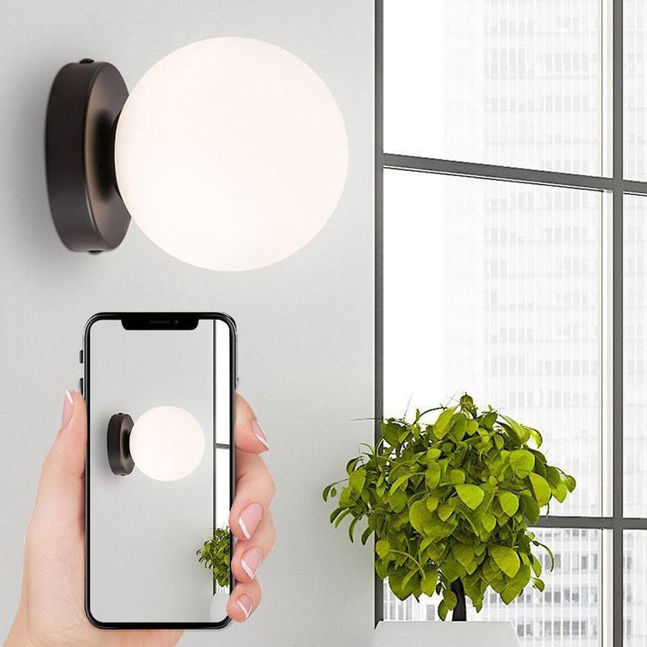 Luminária de Parede Esférica Nórdica | Simplicidade e Luz Perfeita para Seu Lar