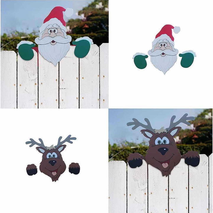 Christmas Themed Fence Garden Top Decoration by 253444