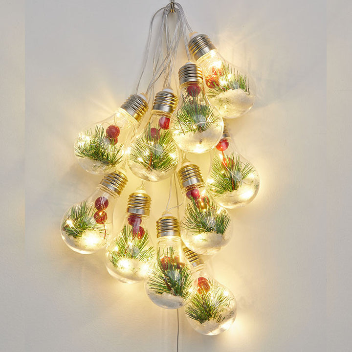 Outdoor Red Fruit Festive Lights Christmas Bulb String by 253444