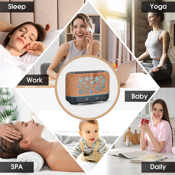 Humidificador Natal Ultrassônico Efeito Chama 7 Cores Casa