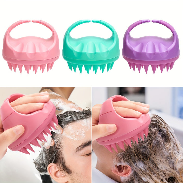 Escova Massageadora para Couro Cabeludo Silicone Banho by Casa Perfeita